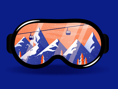 ski resort 2d adobe illustrator cabelway extreme extreme sports for interface icon illustration illustration digital logo mask minimal mountain logo mountains picture ski resort snowboard snowboarding vector