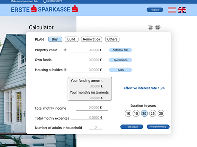 Home Loan Calculator Simple Design