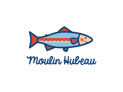 Moulin Hubeau branding flat logo logo design seafood vector