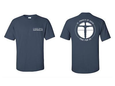 Cardinal Catholic T-Shirt apparel carnot catholic church cross free shirt graphic design illustration logo navy st. francis tshirt tshirt design typography