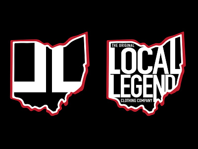 Local Legend Ohio Logo apparel branding graphic design illustration local legend logo logo design ohio ohio logo ohio shape outlined logo typography
