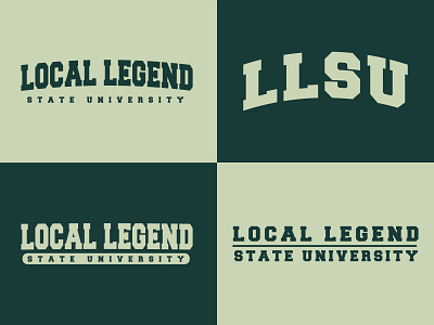 Local Legend State University academic apparel branding college design graphic design illustration local legend logo state university typography varsity varsity design varsity logo