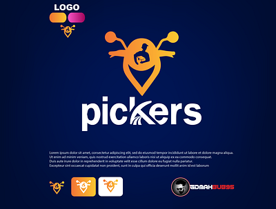 Pickers Delivery Logo 2d 3d 3d logo 3dart abstract app branding design flat animation icon illustration illustrator logo logo design logotype minimal typography unique logo vector web