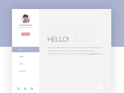 Personal Portfolio Website about design hello portfolio ui ux website