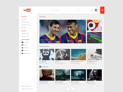 Redesign YouTube design interface redesign ui ux youtube