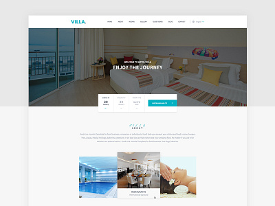 Villa Template "WiP" booking design hotel journey landing page ui ux villa