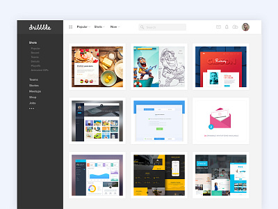 Redesign dribbble debut designer dribbble interface popular redesign shot teams ui ux