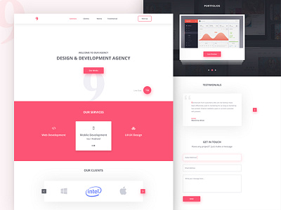 Creative Agency- landing page agency creative landing page one page web simple ui ux