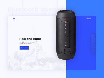 Product Landing Page Concept | Bluetooth Speaker best shot bluetooth speaker concept featured landing page latest shot one page web recent template user experience user interface web design