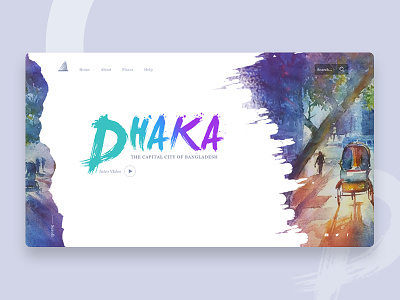 Explore Dhaka bd design dhaka explore layout love new typography ui ux visual