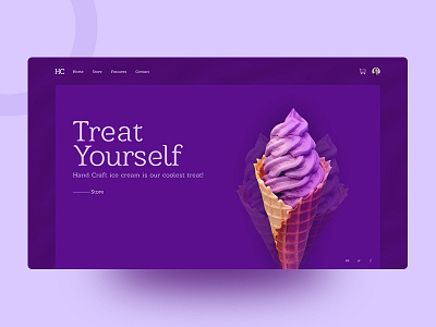 Exploration | ice cream shop Web bd delicious exploration icecream shop ui ux violet