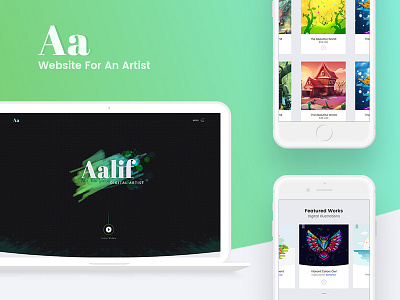 Aa | Artist Website Design Concept