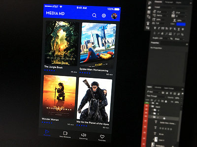 MEDIA Hd | desktop, ios, android movie app Concept apps bd cool discover experience interface ios media hd movie platfrom working