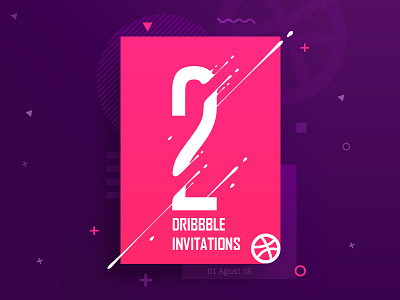 2x Dribbble invites draft dribbble giveaway invitation invite newplayer welcome