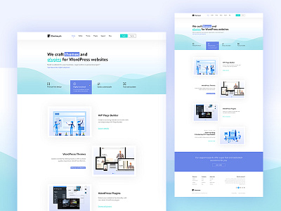 Redesign Themeum blog builder homepage onepage redesign themeum ui ux webdesign wordpressplugin wordpresstheme wppagebuilder