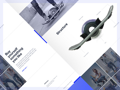 Hoverboard Landing Page Design