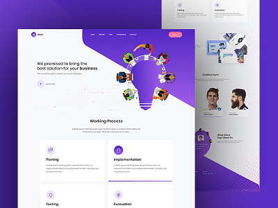 Startup Agency adobexd contact form landing page startupagency team ui ux webdesign website workingprocess