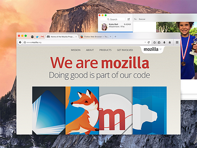 Firefox for OS X Yosemite ui ux visual design