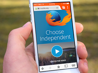 Firefox iOS – Browsing interaction design typography ui ux visual design