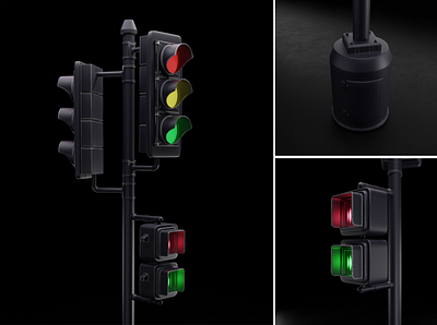 Basic traffic light model 3d blender trafficlight