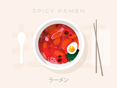 Ramen Madness chopsticks egg food food dreams illustration marbled paper paper marbling ramen seaweed soup type typography