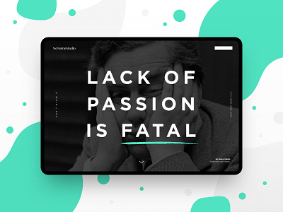Lack of Passion... passion typography web design