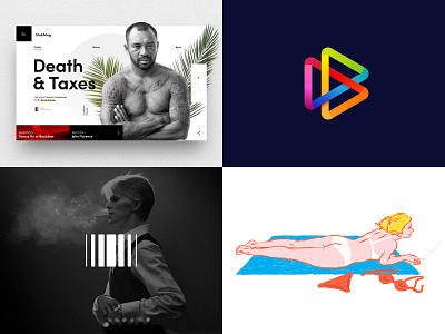 2018 in Review bowie branding death design digital illustration logo mark play surf surf art typography vector web design