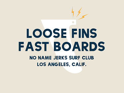 Loose Fins Fast Boards branding fins illustration lettering logo mark no name surf surface design surfing typography