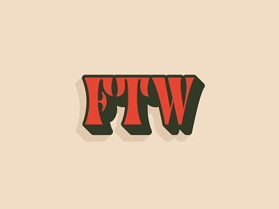FTW branding digital for the win ftw illustration letter lettering logo mark typography vector