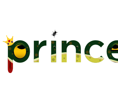 Prince fly frog illustration typography wit