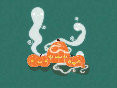 Boo! ghosts halloween jack o lanterns pumpkins