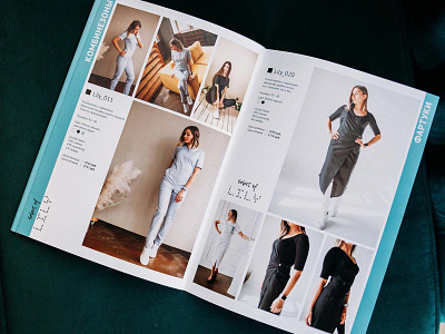 Catalog of medical clothing branding catalog graphic design magazine typography