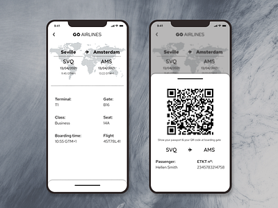 Boarding pass - Daily UI 024