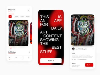 Daily Art - App concept for art enthusiasts app app design art concept daily art design graphic design ui ux