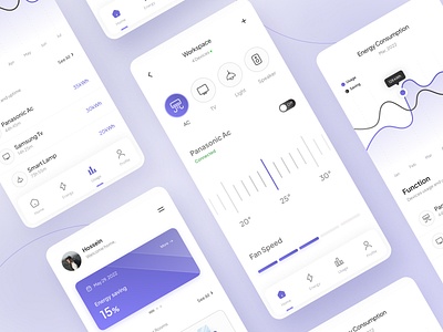 Smart Home App app device home home automation home monitoring house minimal mobile app remote control smart smart app smart device smart devices smart home smarthome trend ui uidesign uiux