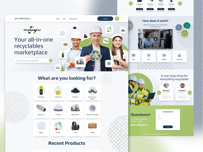 Ecommerce Website for recycling products adobe adobe xd blue branding design enviroment green nature photoshop prototype recycling safe ui ux web website design