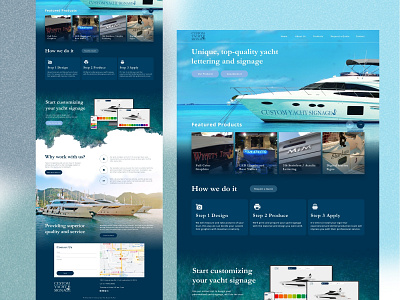 Yacht Website Proposal adobe adobe xd blue branding design graphic graphic design ocean photoshop prototype sea signage ui ux web website yacht