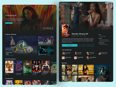 WatchUp app design ui web