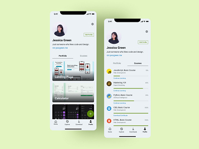 User Profile - Daily UI 006 app design minimal mobile ui