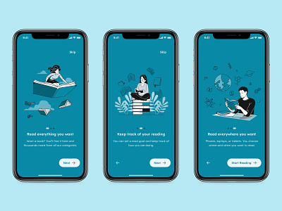 Onboarding - Daily UI 023 app design minimal mobile ui
