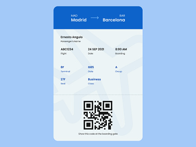 Boarding Pass - Daily UI 024 branding design minimal ui web