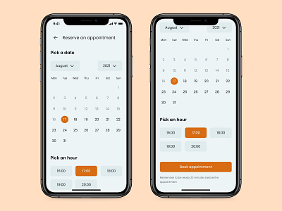 Calendar - Daily UI 038 app design minimal mobile ui