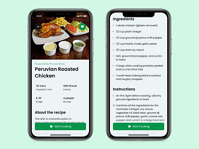 Recipe - Daily UI 040 app design minimal mobile ui