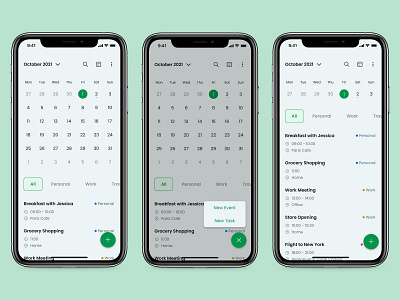 Schedule - Daily UI 071 app design minimal mobile ui