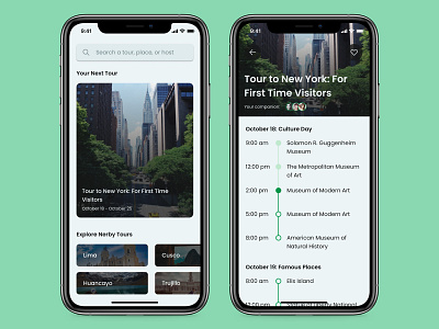 Itinerary - Daily UI 079 app design minimal mobile ui