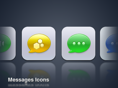 Messages icons 2 beejive blue facetime green icon ios iphone messages option² theme yellow
