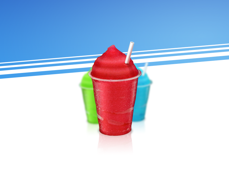 Slush Illustration slushee ice drink blue straw