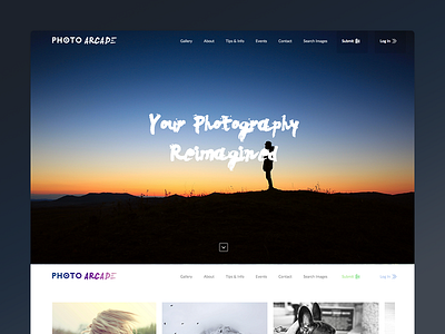 PhotoArcade design logo photo website