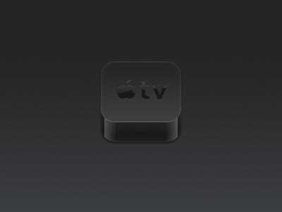 Apple tv apple black glossy icon ios tv