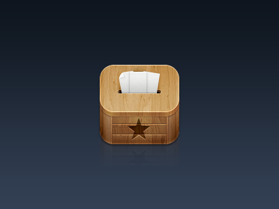 iOS Icon ballot box icon ios paper rejected star wood